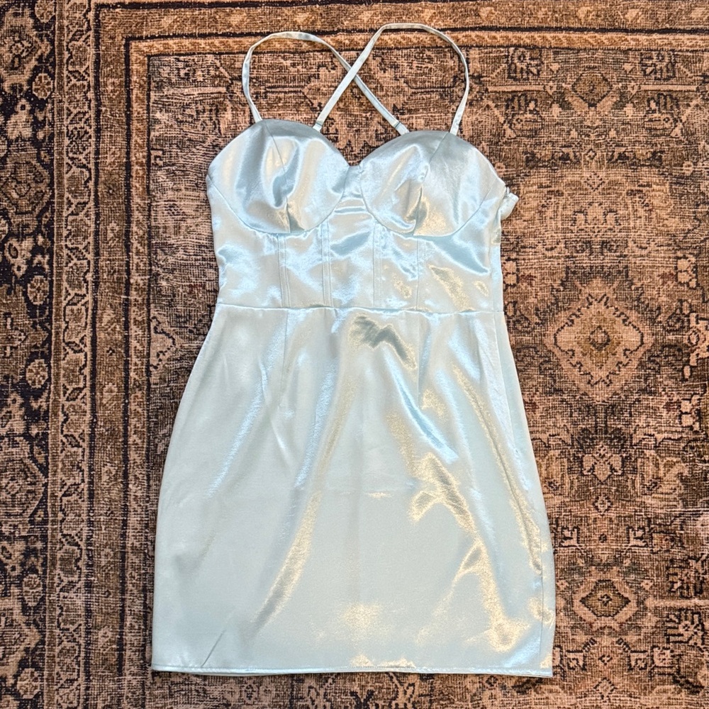 Wild Fable Light Blue Satin Chemise
